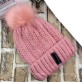 Frauen Unisex Herbst Winter warme gestrickte Twisted Kabel POM POM Caps Beanie geflochtener Hut (HW123)